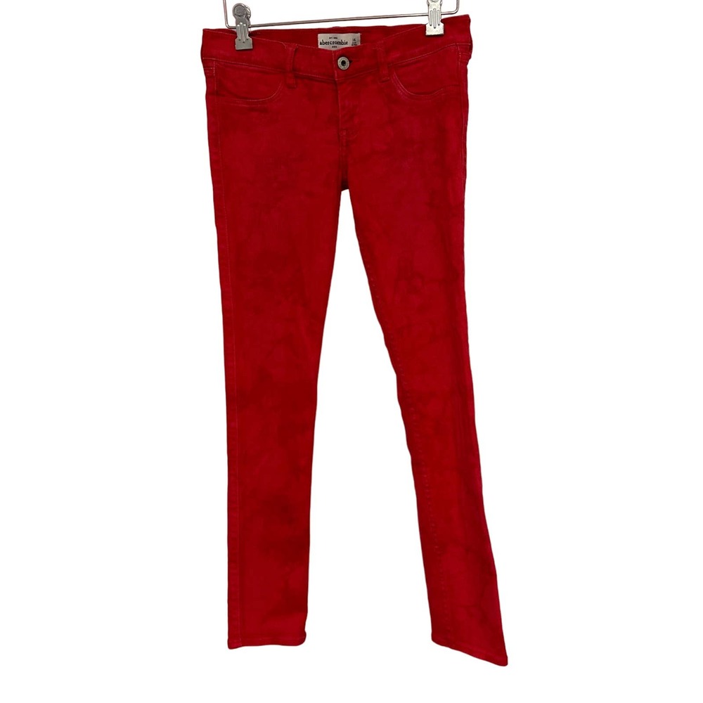 Abercrombie Kids Girls Red Super Skinny‎ Jeans Size 16 Stretch Denim Pants